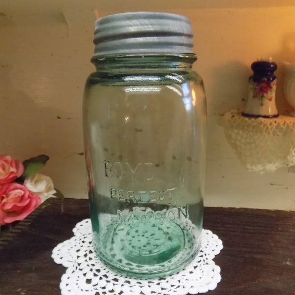 Green Mason Jar Etsy