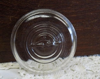 1 Clear Slightly Imperfect Glass Lid for Ball Ideal Wire Bail Jars STANDARD or REGULAR Size Concentric Circles May have LINES in the Glass