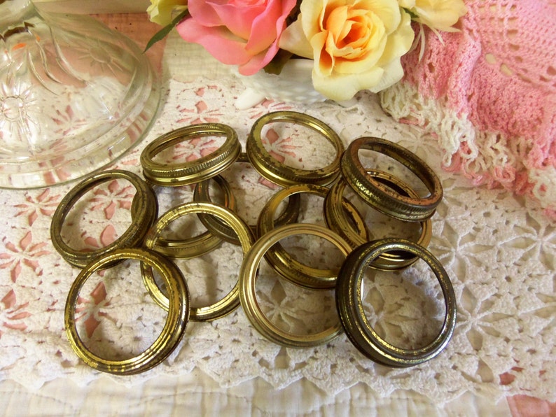 40 Vintage Standard Sized Rusty Canning Jar Rings or Bands Etsy