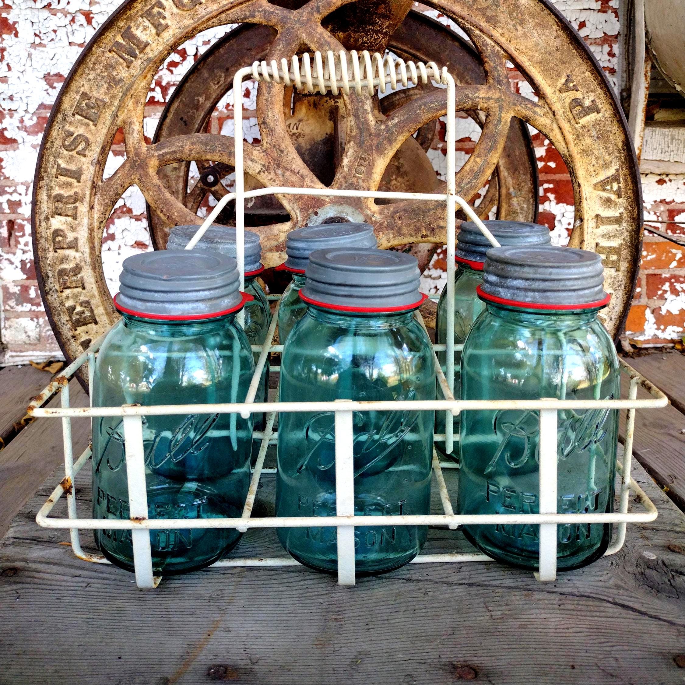 Vintage 6 Milk Bottle Carrier - Etsy