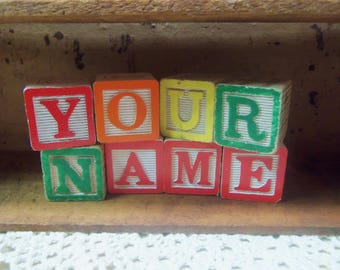 20 Wooden ABC Blocks / 20 Wooden Blocks With Letters and Pictures / 1 1/8 X  1 1/8 Wood ABC Blocks / Wood ABC Blocks 