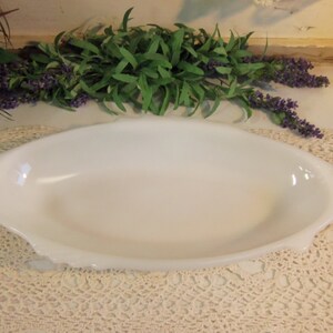 Vintage White or Milk Glass Large Fish Shaped Tray or Dish B161 image 1