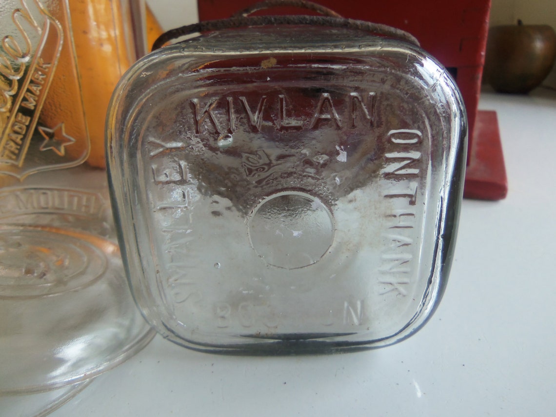 2 Antique Queen Clear Canning Jars With Wire Bails and Glass Etsy