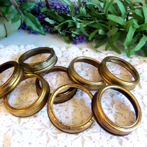 80 Vintage Rustic Used Canning Jar Lid Rings Shabby Primitive REGULAR or STANDARD Mouth Size Rings Only No Lids Varying Patina 1286E