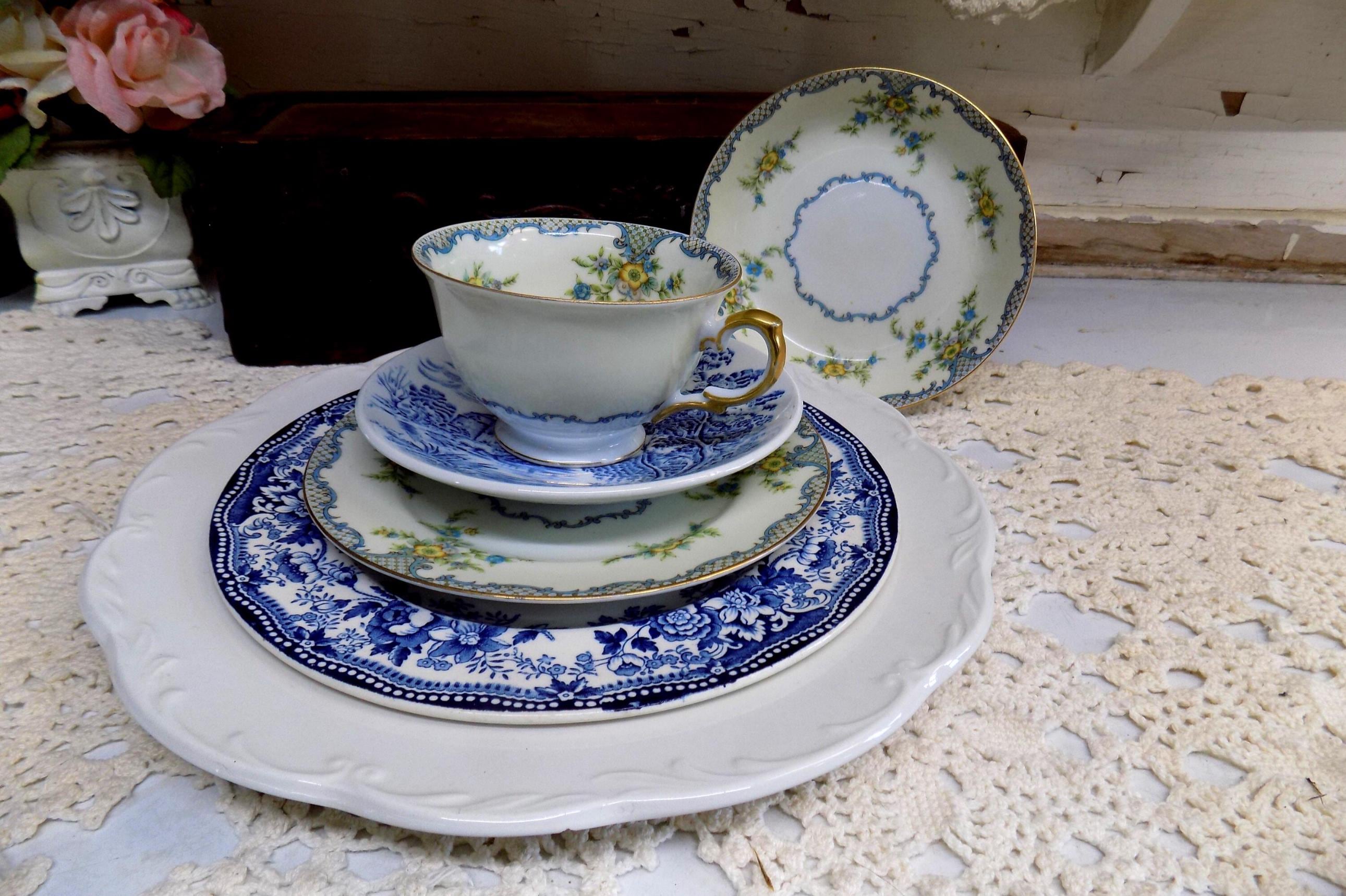Vintage Blue Floral Dinnerware - Etsy - Page 5