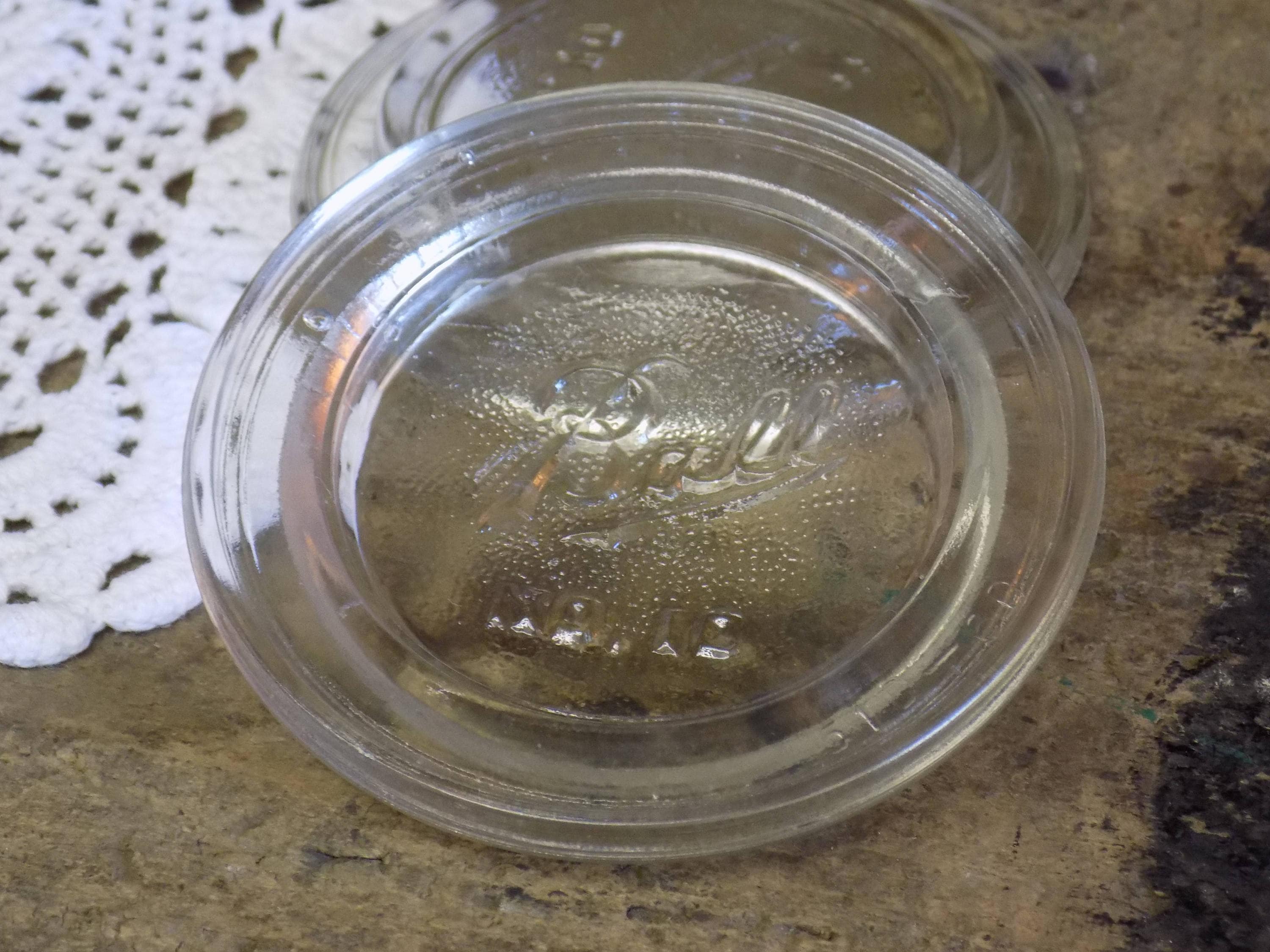 6 Vintage Glass Ball No. 10 Lid Inserts Small or Regular Mouth Etsy