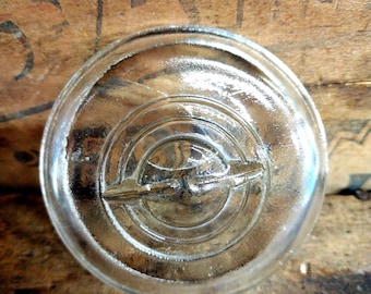 One Clear Imperfect Glass Lid for Ball Ideal Wire Bail Jars STANDARD or REGULAR Size Concentric Circles May have LINES in Glass Please Read