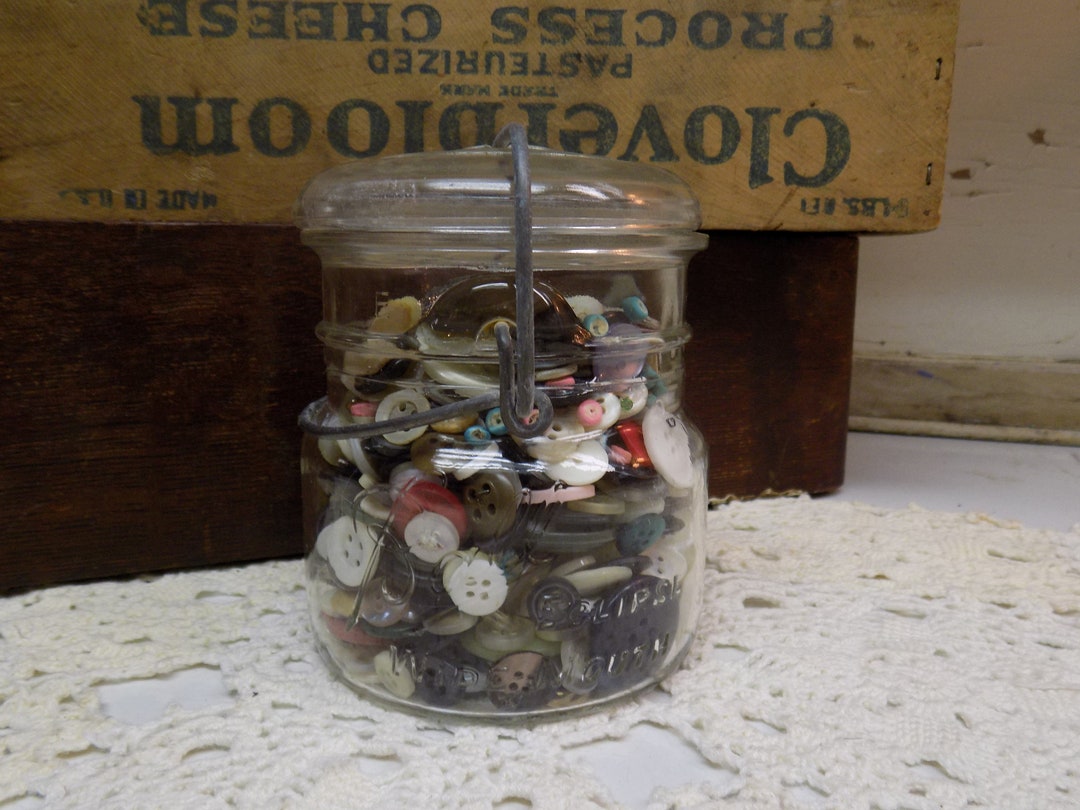 Vintage Clear Ball Eclipse Wide Mouth Squatty Pint Jar Full of Etsy