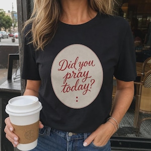 Bad du idag? Kristen tro-t-shirt, vintage-skrift, mjuk bomulls-unisex-tröja