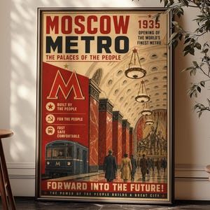 Moscow Metro Poster - Etsy