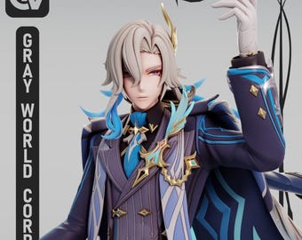 Genshin: Neuvillette Hand-Painted Resin Figure – 1/4, 1/5 or 1/6 Scale Collectible Statue