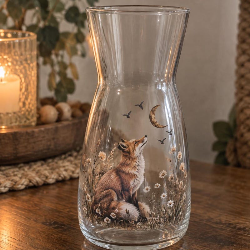 Rustic Flower Vase Glass - Etsy UK