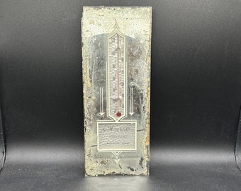 Antique Vintage Advertising Thermometer Temperature Gauge The Hirschfeld Co. North Platte Kearney Made in the USA FREE SHIPPING