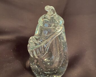 Vintage Glass Fruit Pear Paperweight Trinket Knickknack FREE SHIPPING