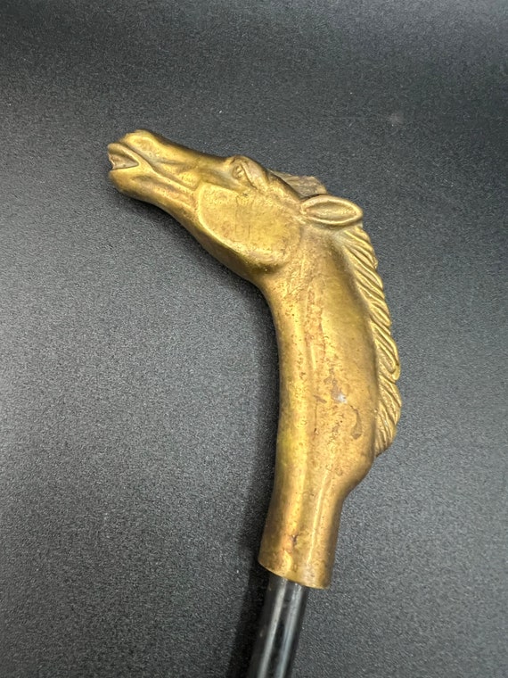 Vintage Brass Horse Head Boot Hook Western Cowboy… - image 3