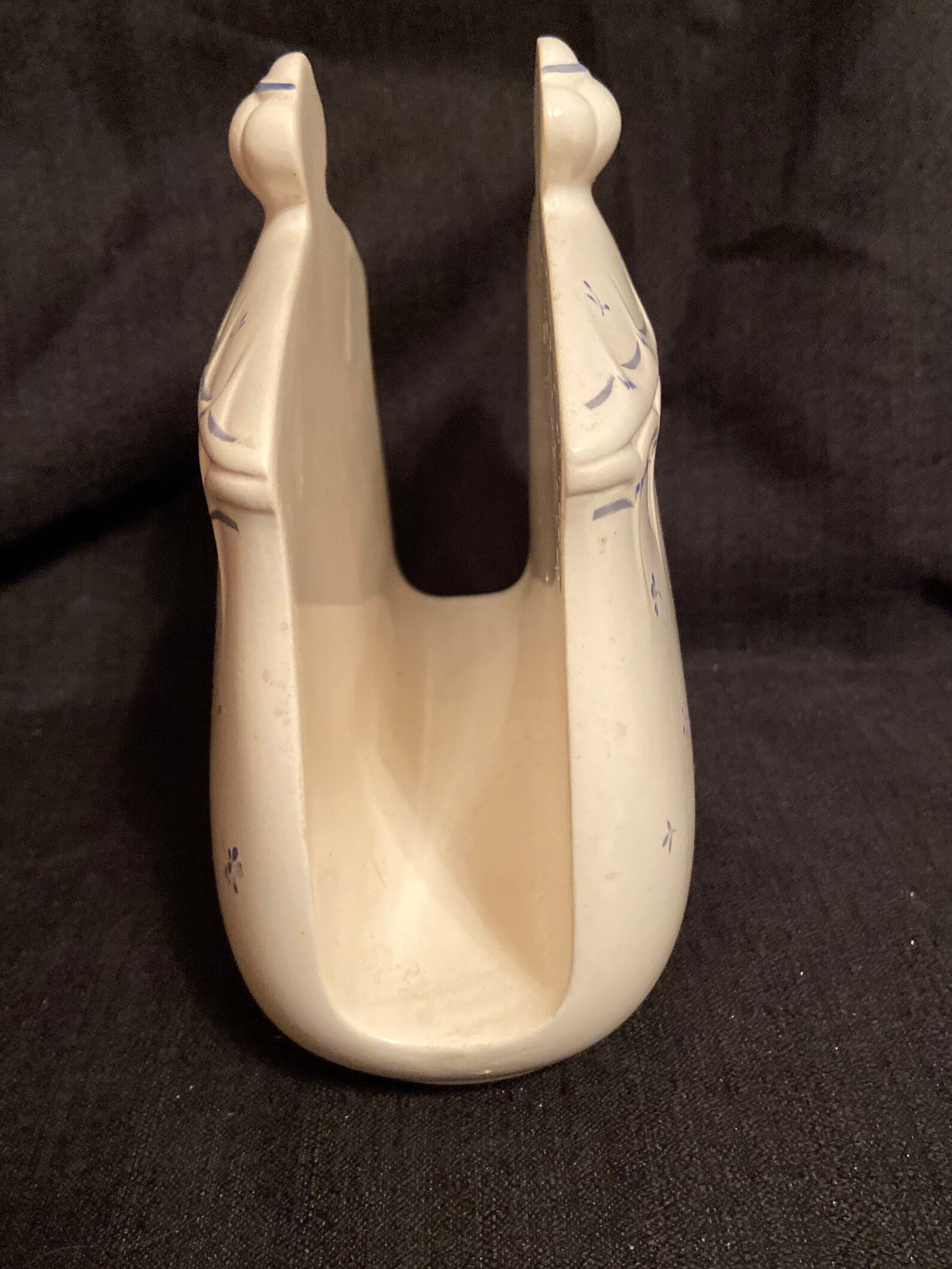 Vintage Napkin Holder Ceramic Blue with Flowers FREE SHIPPING Etsy