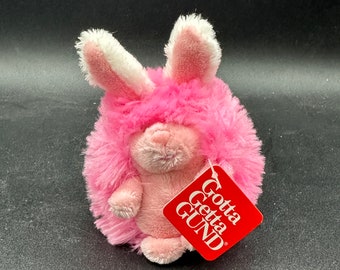 Gund Mini 3" Plush Pink Happy Days Hedgehog with Bunny Ears Ganley #320503 Stuffed Toy Animal