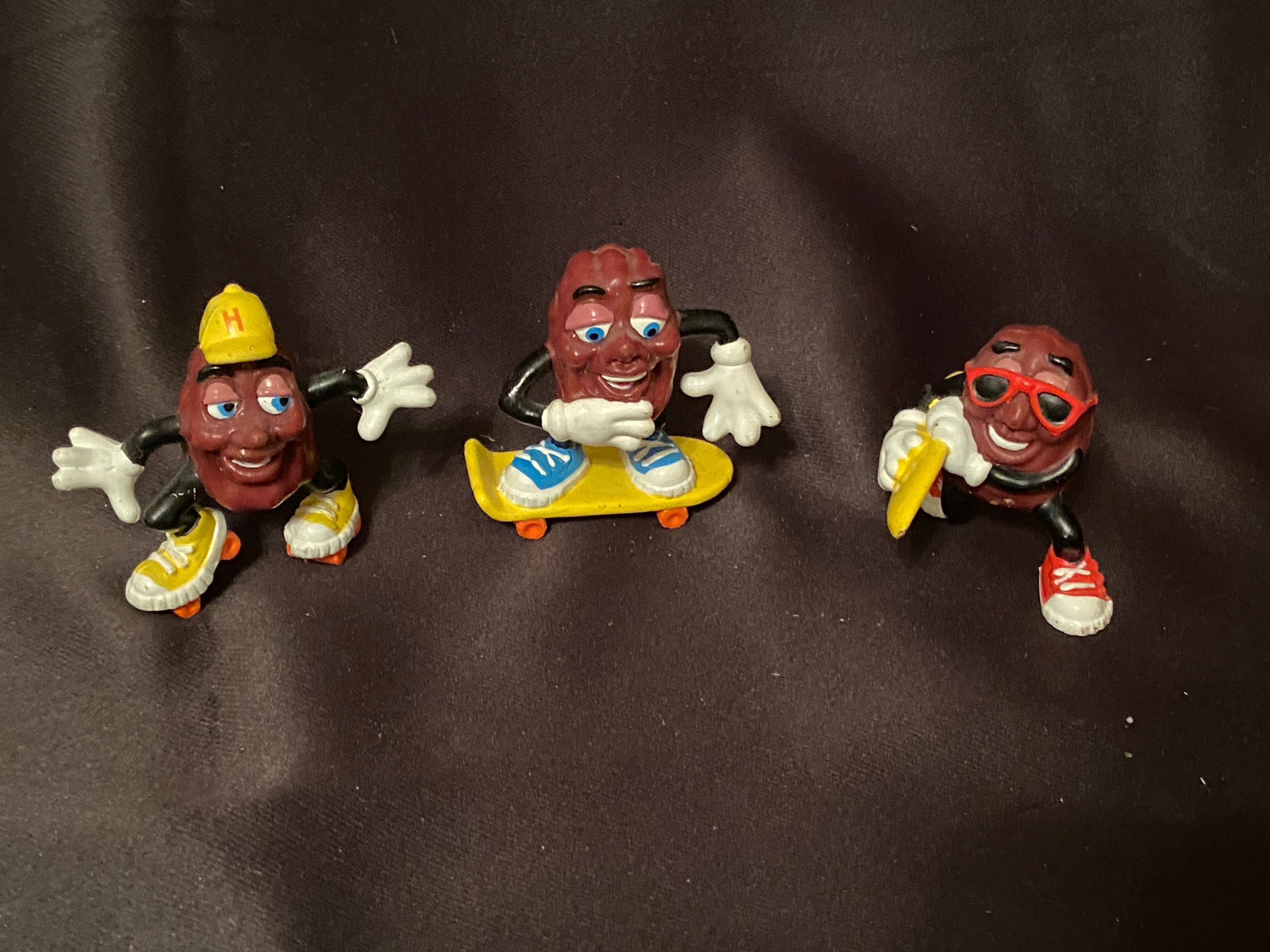 Detroit Mall California Raisins Figures Lot Of 7 Toy Figurine 1988