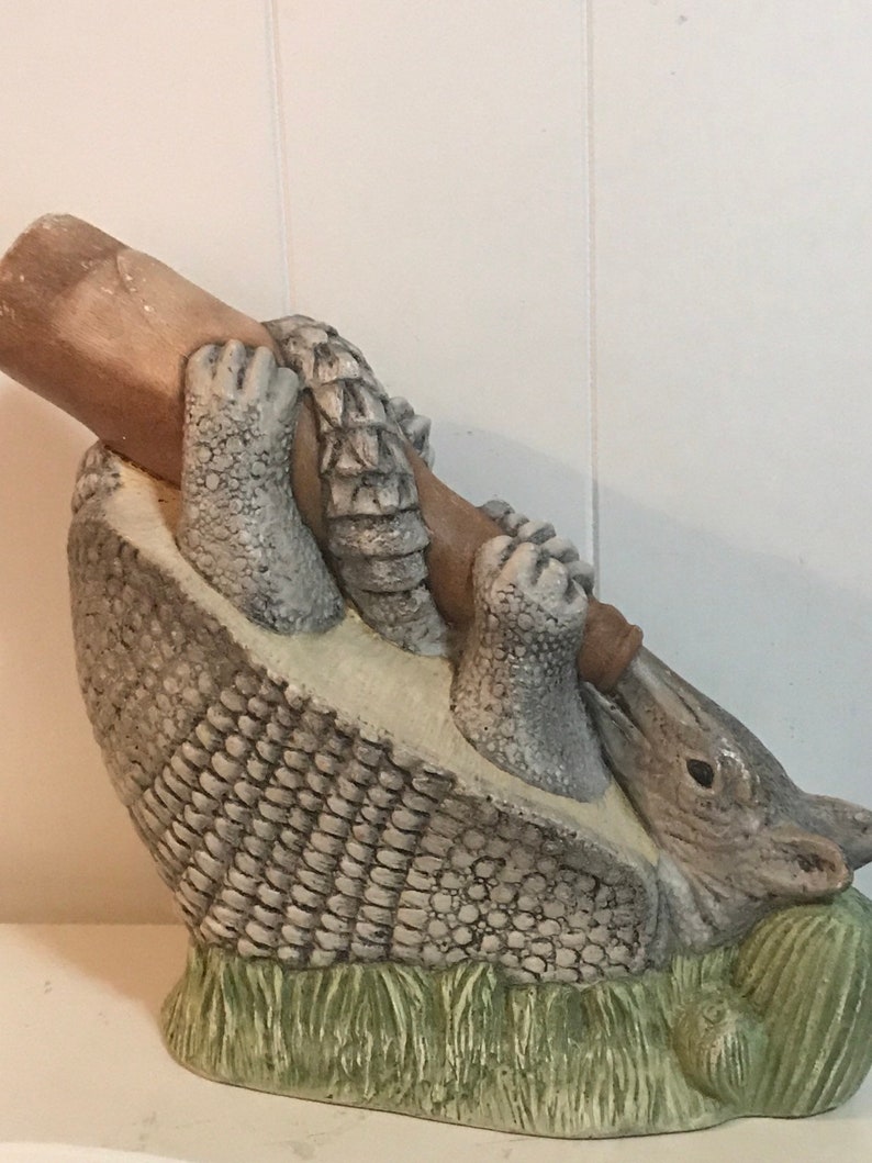 Vintage Armadillo Ceramic Figure Large Texas Decor Rustic Image 0