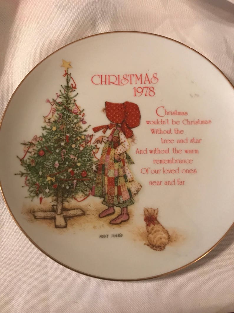 Vintage Christmas Holly Hobbie Collectible Plate Vintage Etsy