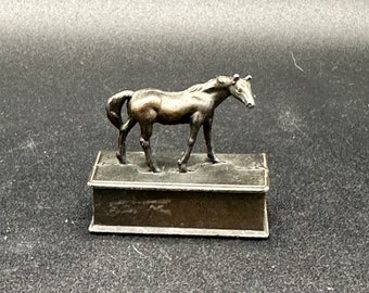 Vintage Mini Copper Color Horse Die Cast Metal Pencil Sharpener Miniature Figure FREE SHIPPING