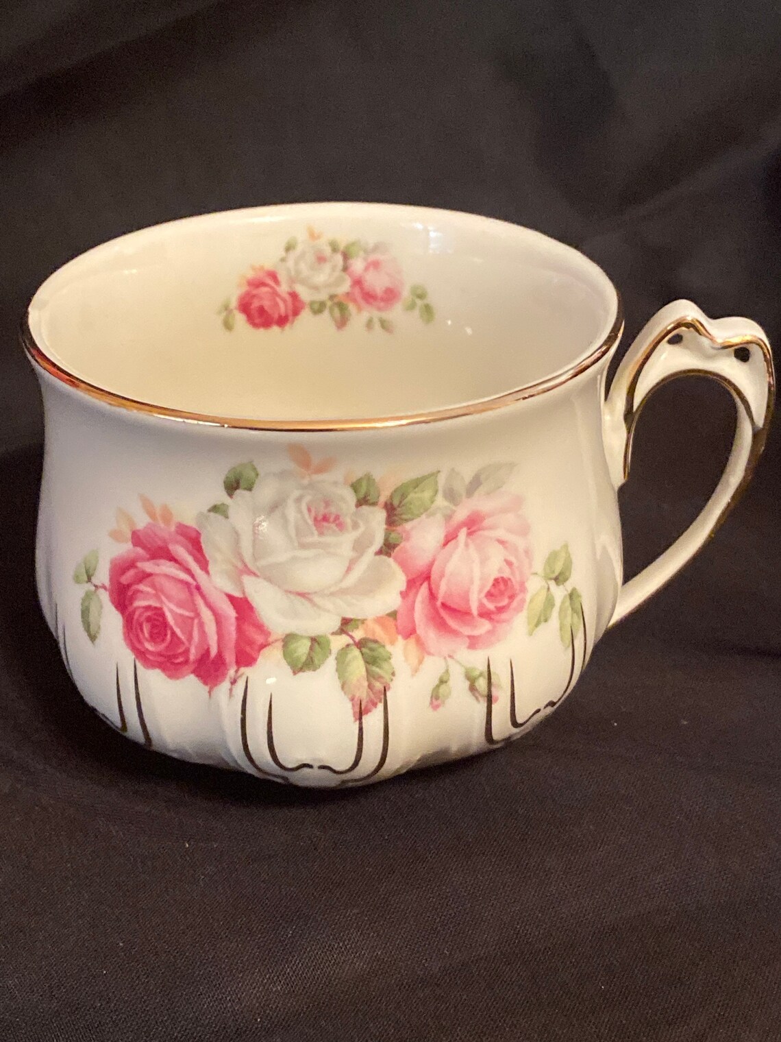Vintage Tea Cup Victorian Trading Company With Pink Roses and Etsy