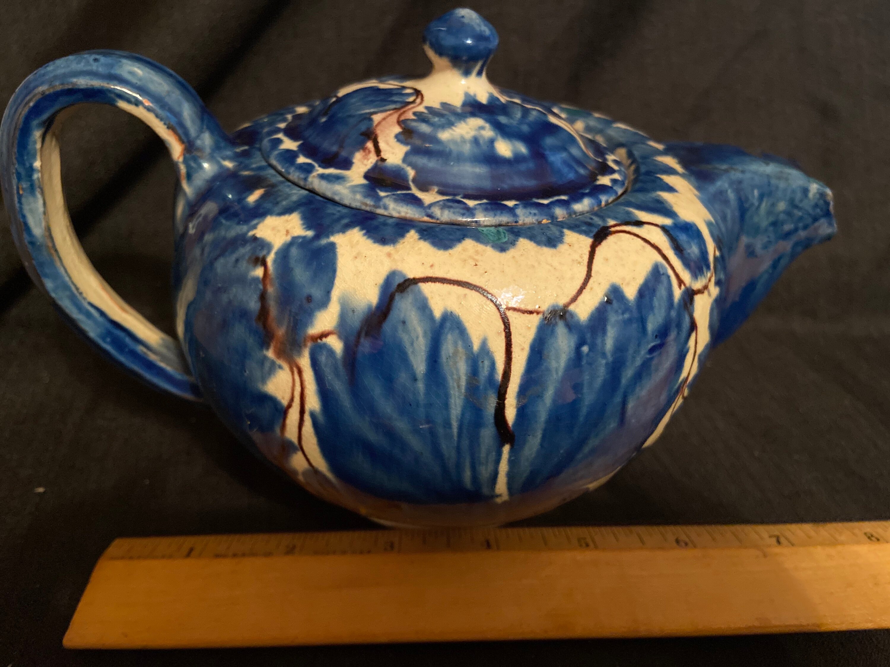 Vintage Mexican Pottery Teapot Antique Mexican Teapot FREE Etsy