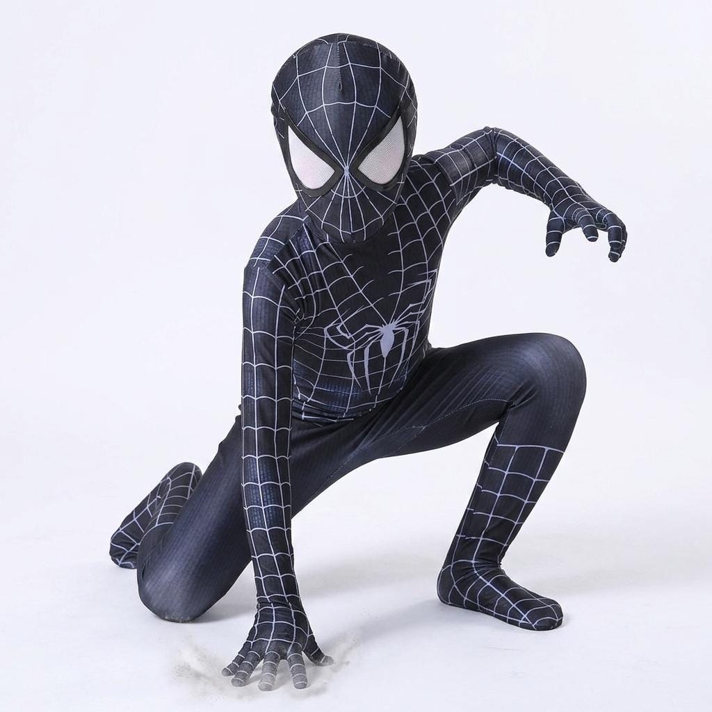 スパイダーマン　コスチューム　ブラック Spider man black suit symbiote cosplay - Etsy 日本