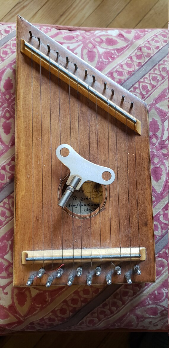 Antique Psaltery 12 String With Tuning Key Etsy Australia