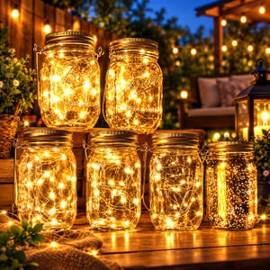 Op batterijen werkende LED-lichtjes voor weckpotten – Warmwitte tafeldecoratie voor bruiloften