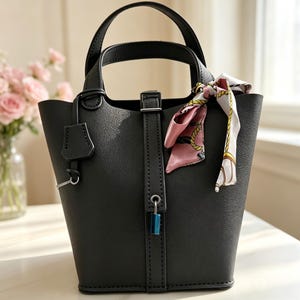 Kit de sac seau DIY en cuir PU pour la confection d'un sac à main pour femme, petite amie ou épouse : cadeau unique d'anniversaire ou d'anniversaire de mariage. Projet de mode fait main.