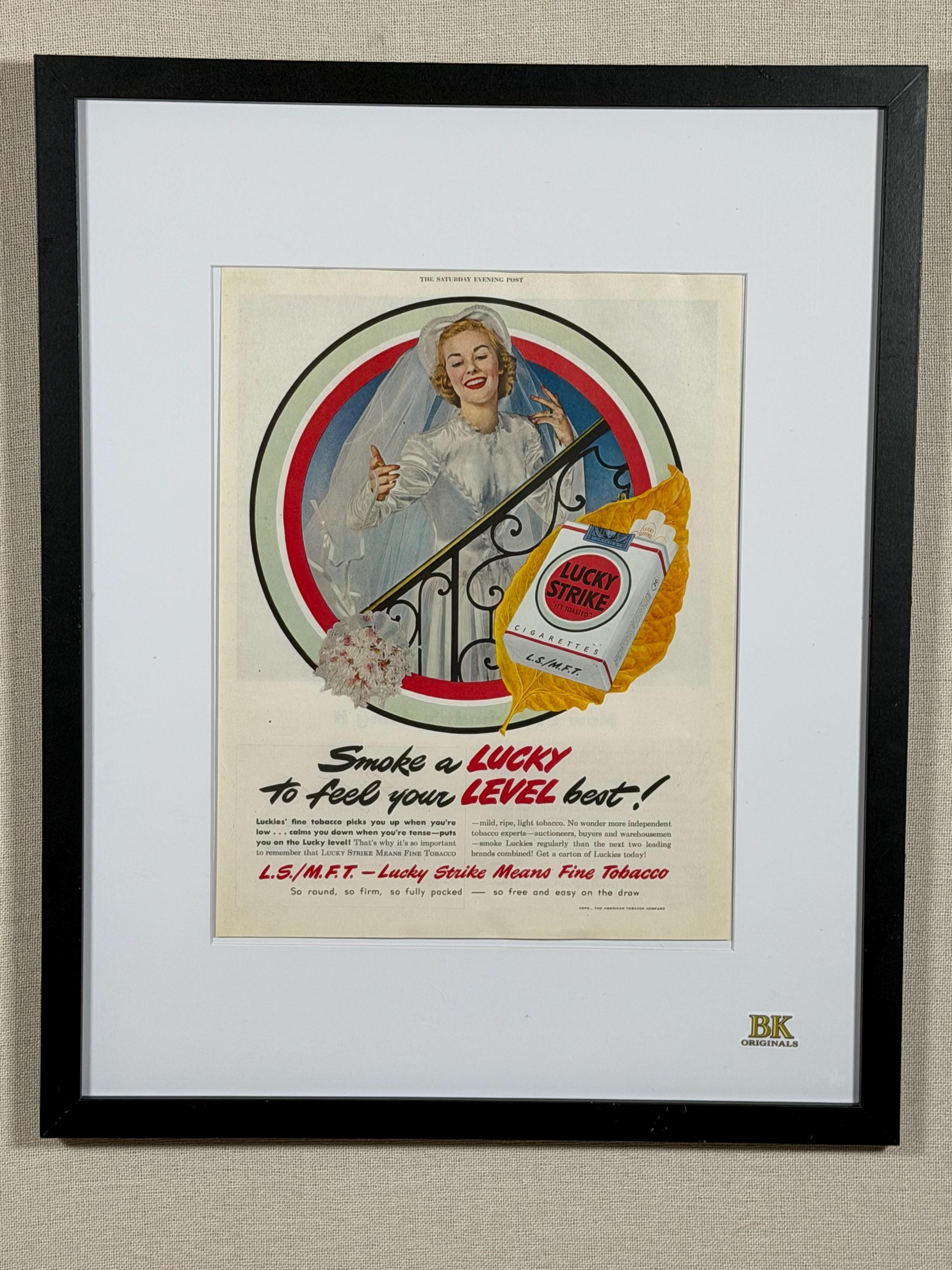 Vintage Lucky Strike Poster - Etsy