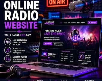 Online Radio Website Design ,Radio Streaming site, Auto DJ, Live Player