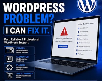 WordPress Bug Fix & Troubleshooting ,  Fix Website Errors, Elementor, Plugins   WooCommerce Issues