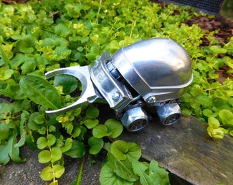 Steampunk Beetle Sculpture -- Metal Bug Figurine