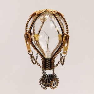 Hot Air Balloon Ornament -- Steampunk Air Balloon Ornament