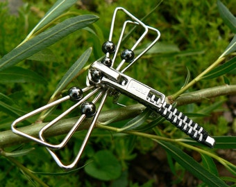 Libélula Libélula Steampunk Broche de Cremallera