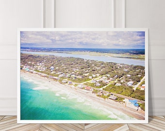 Aerial View, Instant Download, Ocean, Beach, Coastal, Travel, Florida, Photography, Print, Digital, Wall Art, Printable File, Home Decor