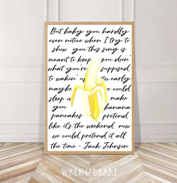 Fruit Lyrics Banana Pancakes Watercolor Instant Etsy Fruit Lyrics Banana Pancakes Watercolor Instant Etsy