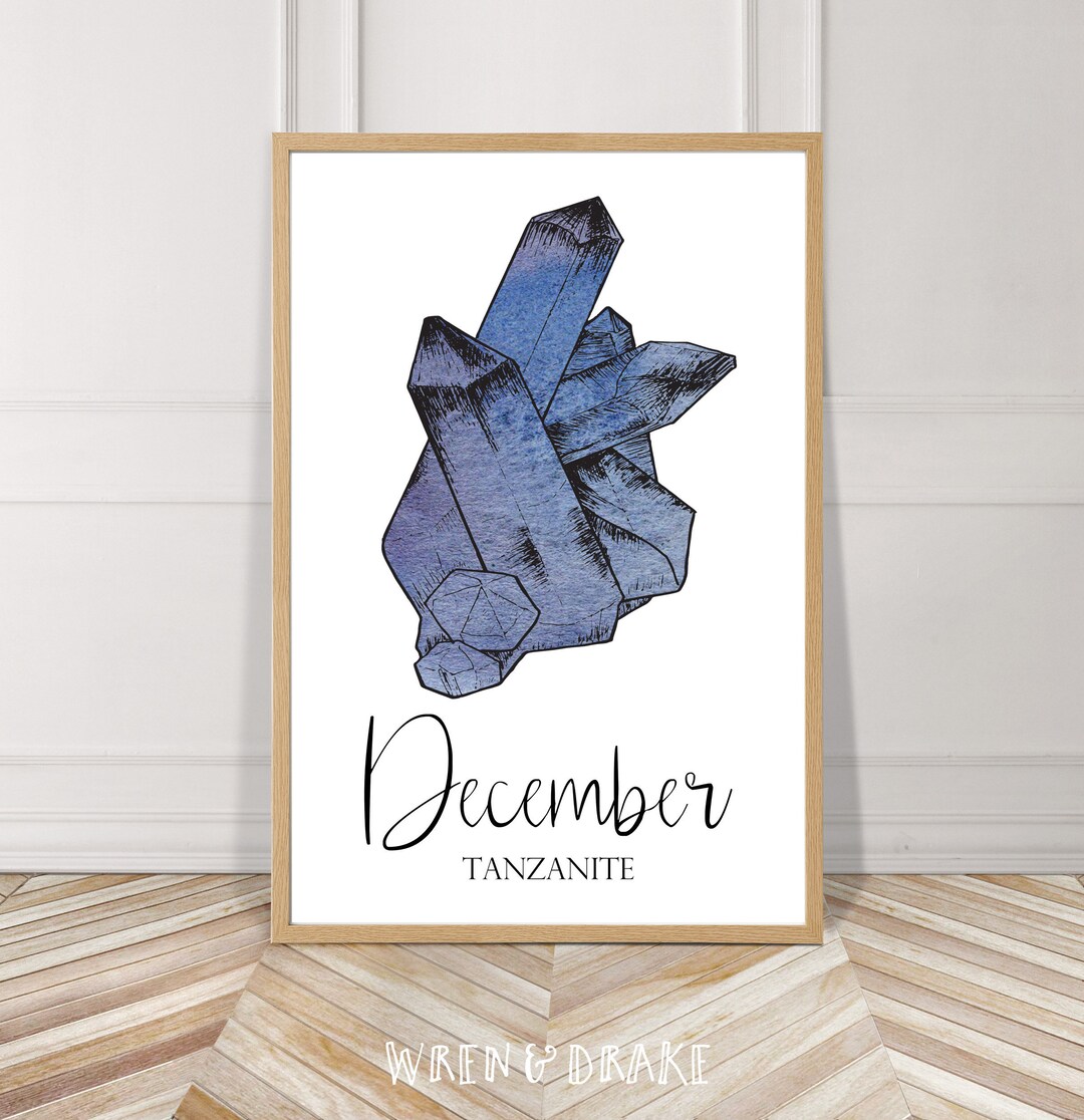 Birthstone, December, Instant Download, Tanzanite, Printable ...