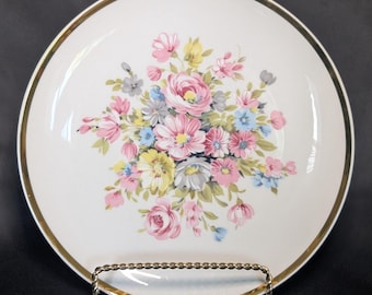 Schumann Arzberg Bavaria Vintage Porcelain Plate with Gold Trim