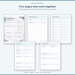Two planner pages illustrating printable handwriting and fillable PDF use.