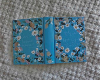 Blue Daisy~ One of a Kind Hand Painted Bible.