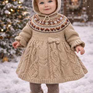brown newborn dress Toddler Dress,Baby Girl Dress, Brown Baby Dress, Hedgehog Embroidery Dress, Handmade Dress