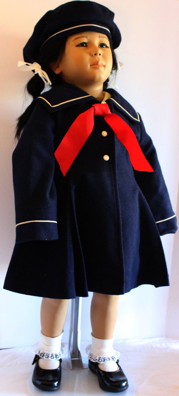 1950 Shirley Temple Inspired Rothschild Navy Coat 