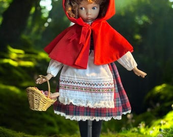 Vintage Little Red Riding Hood by Artist Dianne Effner w/stand 14.5 inches
