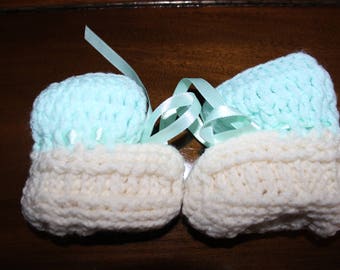 VTG Handmade Baby Doll Booties - SZ. 3 Months - Free Shipping