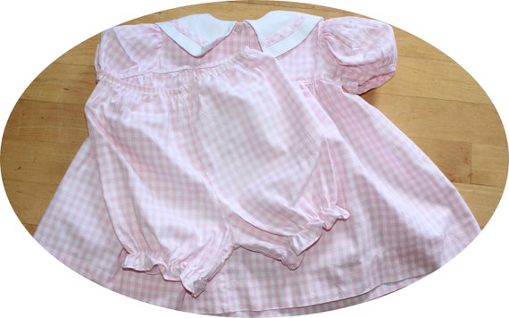 VTG Quality Ruth Of Carolina Pink White Gingham T… - image 2