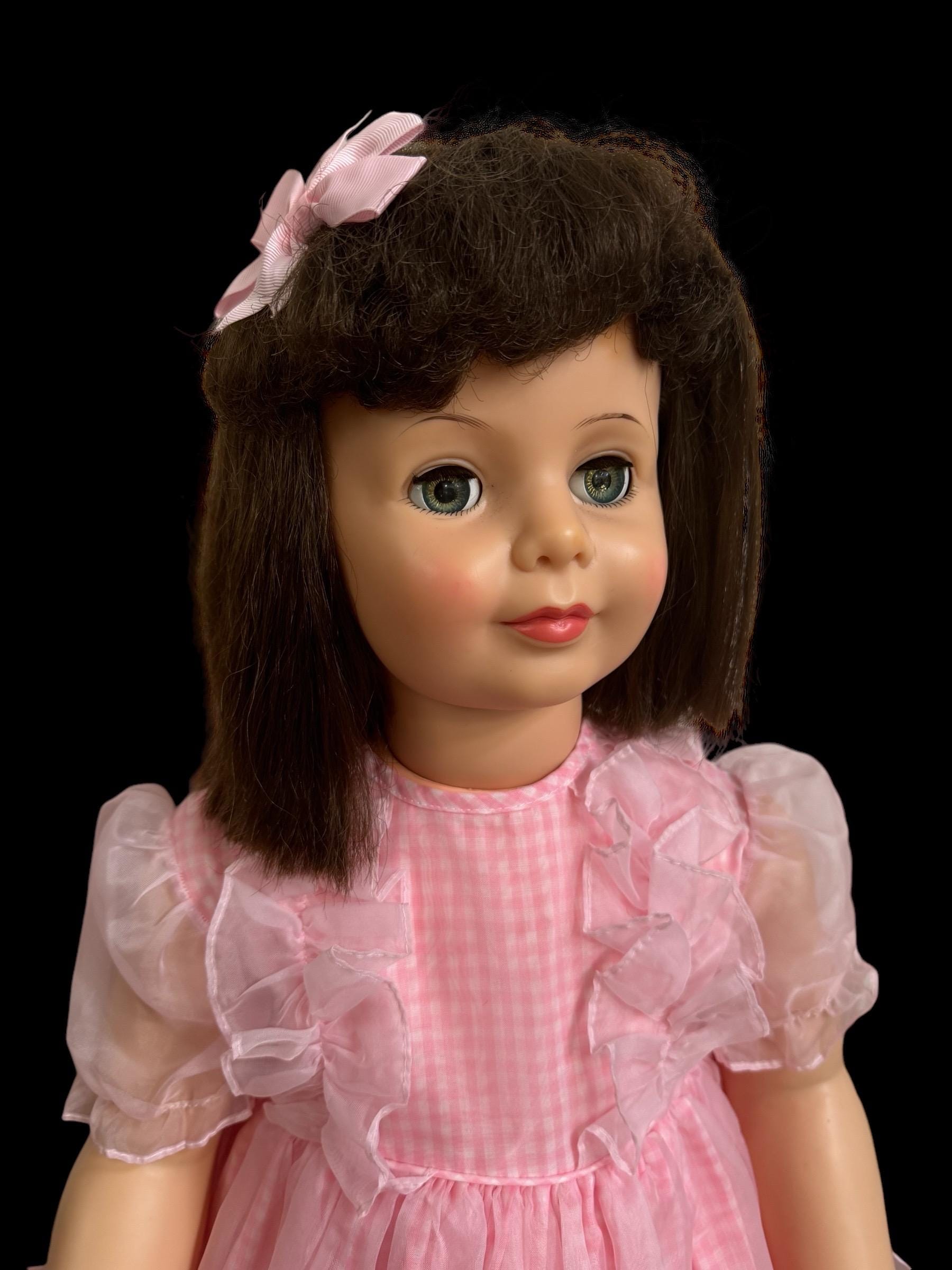 Black Patti Patti Playpal 1960 Gorgeous 1960s G-35 Ideal Patti Playpal  Curly Bangs Brunette 35