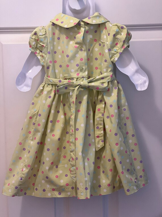 Cute VTG Laura Ashley Lime, green dress with mock… - image 2